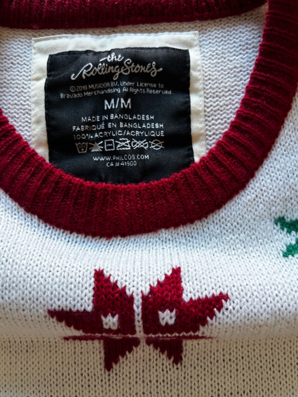 Retro Rocker Rolling Stones "Ugly" Christmas Sweater - Picture 5 of 5